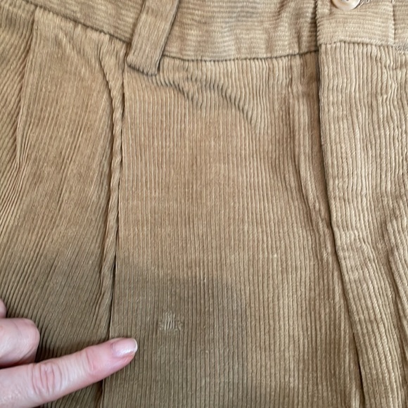 Bills Khakis Corduroy Pants Mens 34 Classic Fit Pleated Brown Tan Unhemmed New - Picture 4 of 16